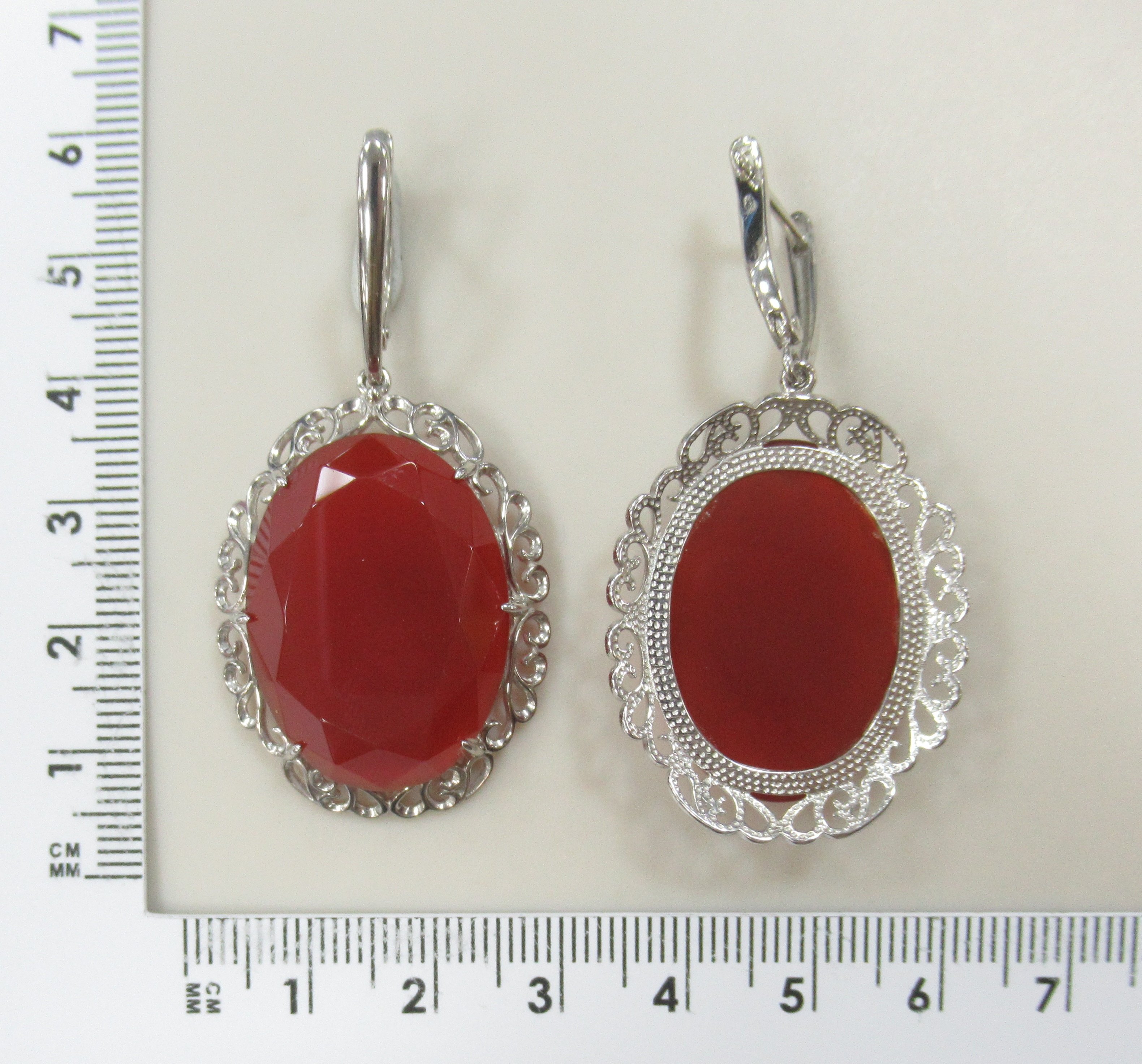 Серебряные серьги с агатами